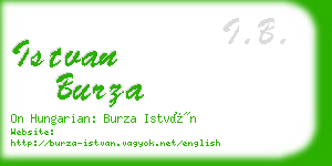 istvan burza business card